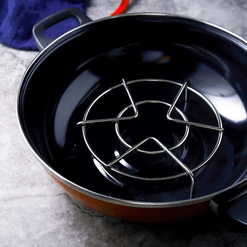 New Multifunctional Steamer Three-legged Low-leg Thickened Kitchen Rack Microwave Steamer Round Steamer Stainless Steel
