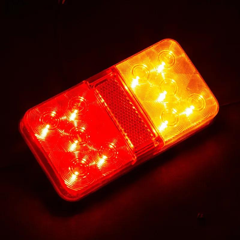 2PCS Truck Tail Light Reflectors Brake Lights 10LED Trucks Caravans Trailers Rear Tail Lights Lamps Turn Signal Indicator Stop