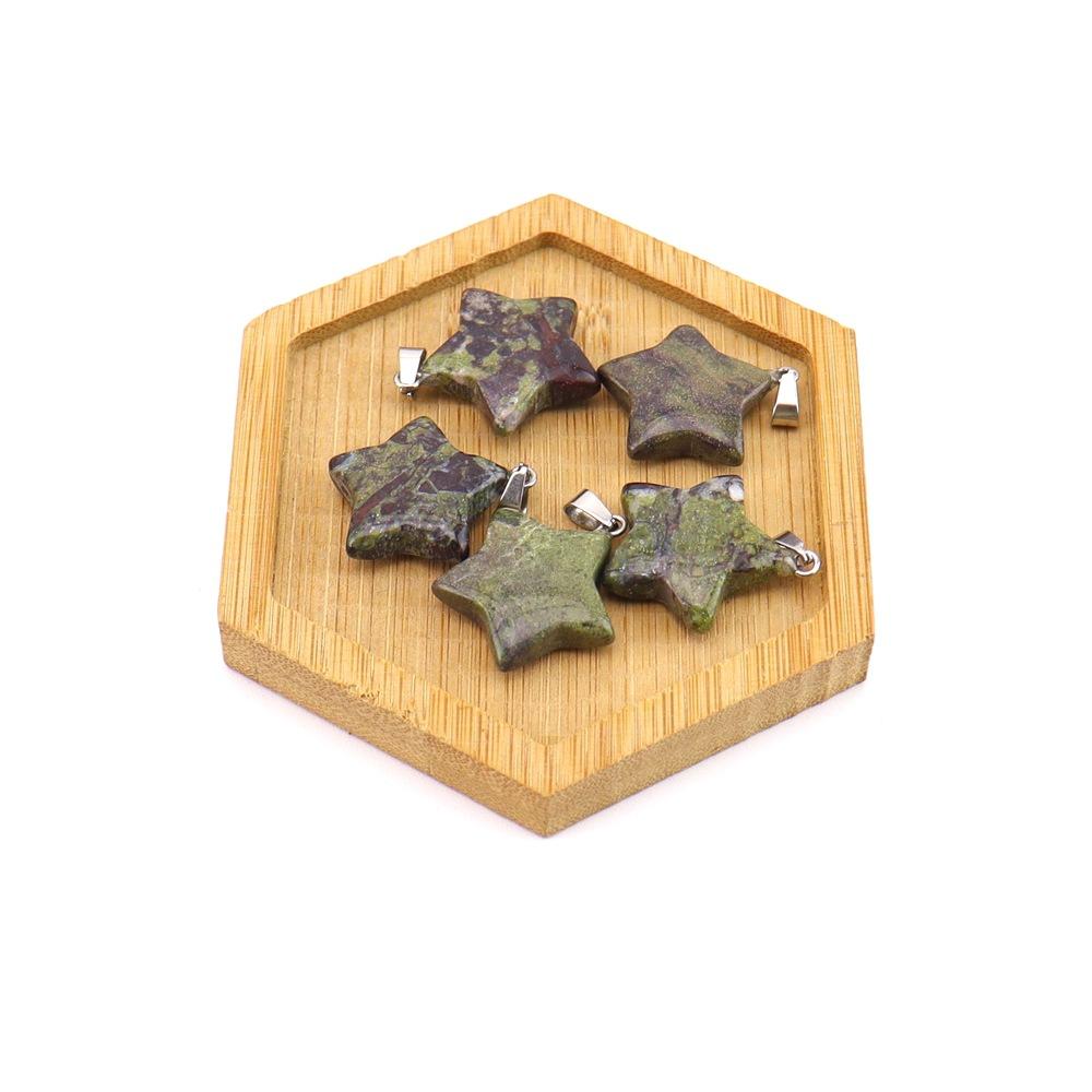 Agate Star Pendant Necklace Jewelry Powder Crystal Necklace Fashion Valentine'S Day Gift 20 * 6