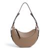 New Moon-shaped Crescent-shaped Bag with Lychee Pattern for Daily Use, Single Shoulder, Slanted Crossbody Bag
