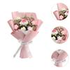 Crochet Flower Bouquet Decoration Fake Flowers Handmade Knitted Artificial Flower for Wedding Mum Graduation Home Girlfriend