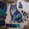 Handmade Patchwork Sewing Kit Starry Fabric Wildlife Craft Set  Home Decor