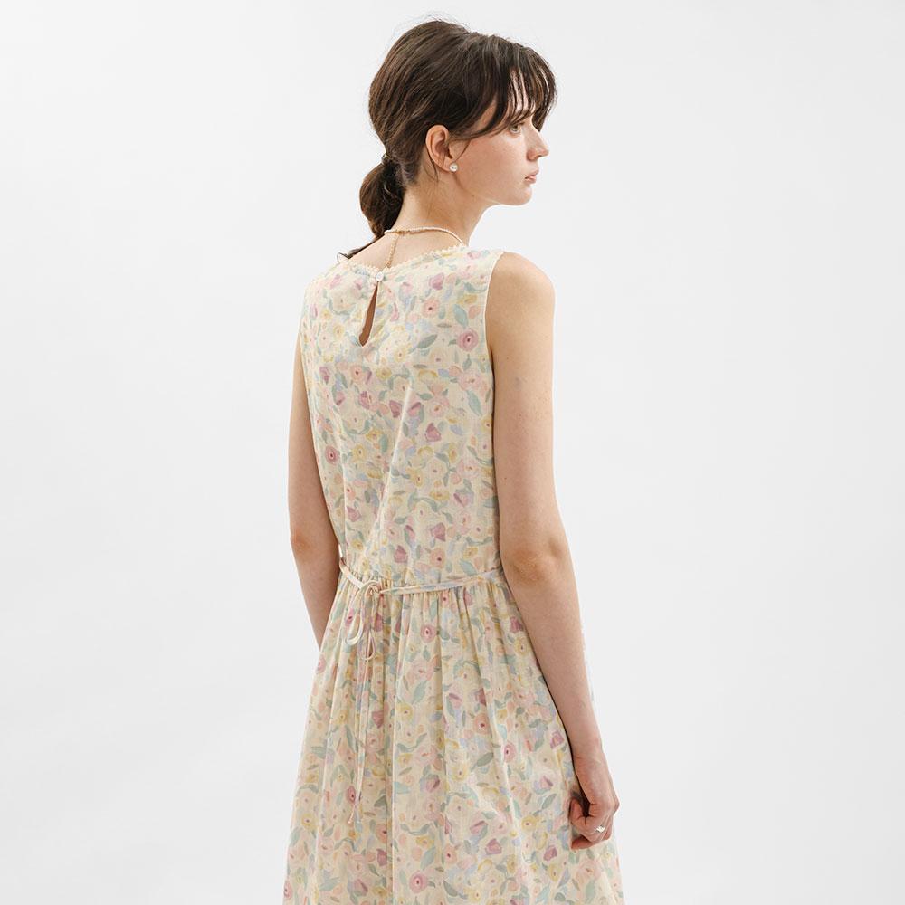 Wednesday Delight Wd_Garden Floral Sleeveless Dress_Ivory