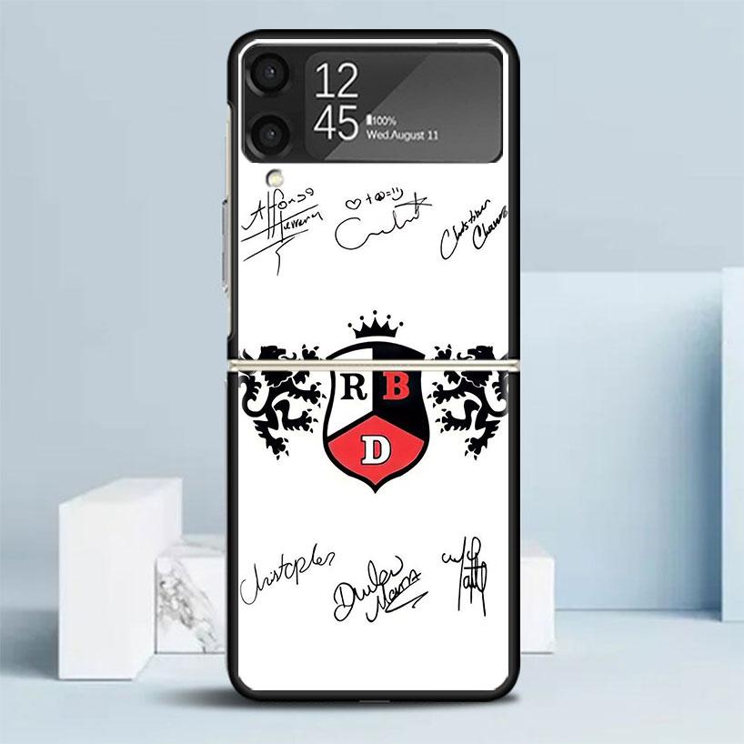 F-Fashion RBD R-Rebelde Black Cover for Samsung Galaxy Z Flip 7 6 5 4 3 5G Phone Case Flip7 Flip6 Flip5 Flip4 Flip3 Pattern Case