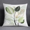 Boho Botanical Geometric Throw Pillow Cover - Green Leaf Abstract Home Decor