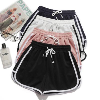 Shorts de yoga pour femmes Été vêtements d'extérieur taille moyenne décontractés amples pantalon droit dame élégant fin respirant jambe large short de gym