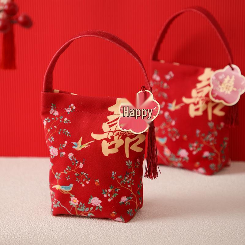 Wedding Candy Gift Pouches - Chinese Style Cloth Bags for Packaging and Gifts