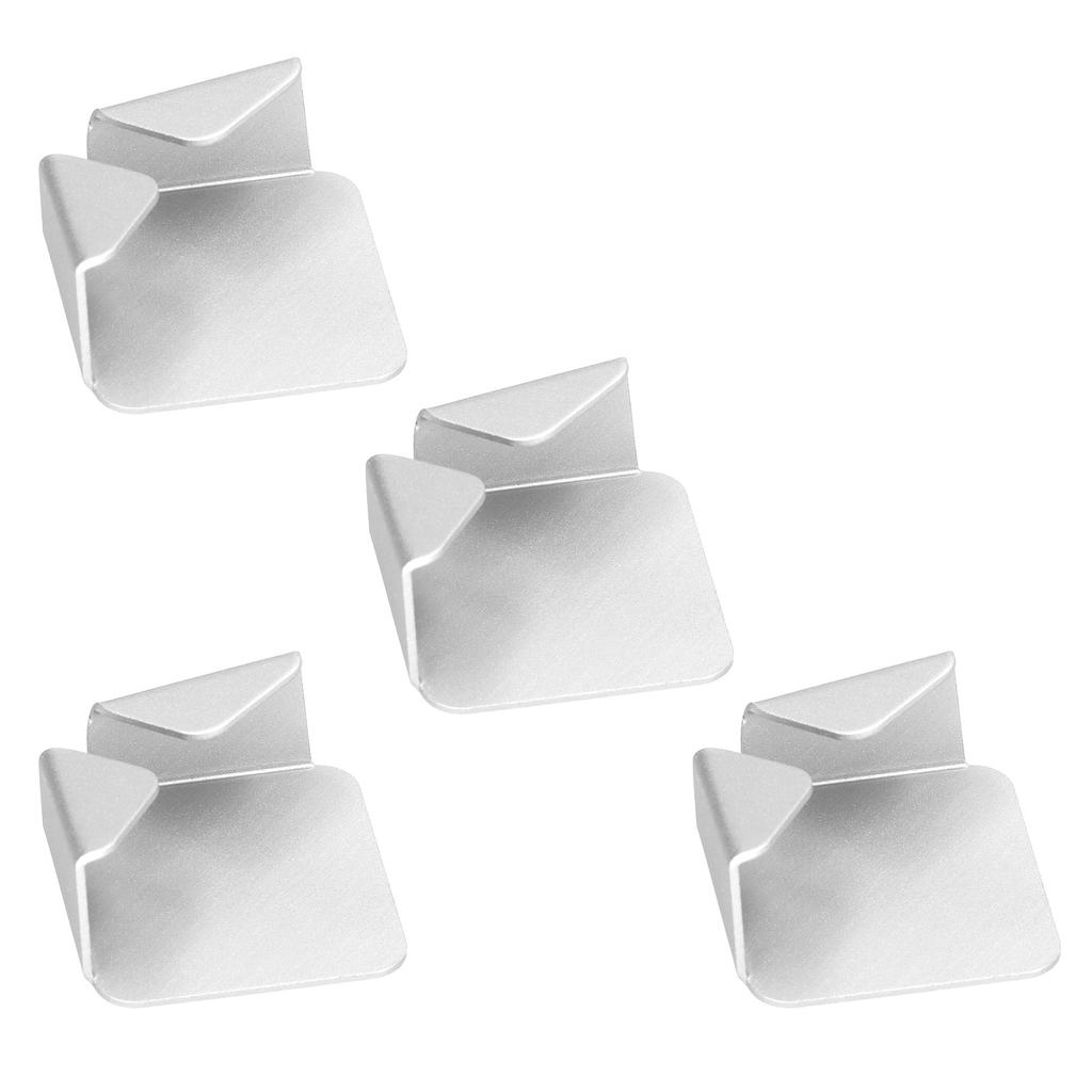 4 Stück Wandmontierter Netzkabelhalter Ohne Bohren Selbstklebend Netzsteckerhalterung für Zuhause Silber