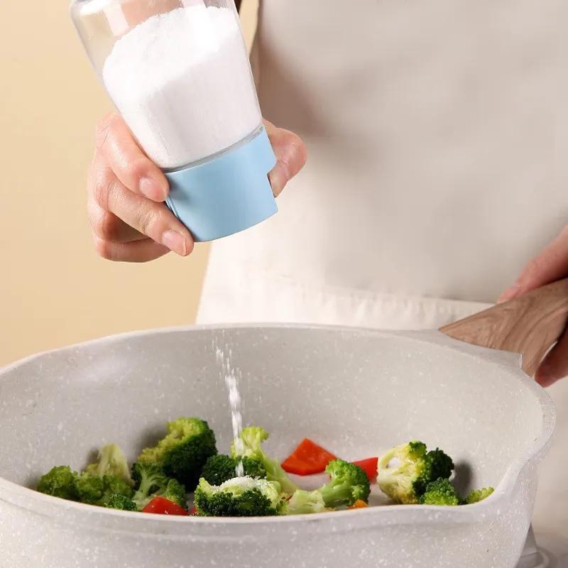 Quantitative Salzstreuer Gewürzflasche Vorratsglas Haushalt Küche Salzdose Mengenkontrolle Artefakt Gewürzbox Gewürzstreuer Set Salz-Kontrollflasche