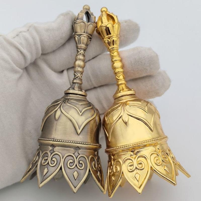 Retro Brass Hand Bell for Children's Early Education Loud Class Bell Christmas Hanging Ornament Retro Style Order Bell