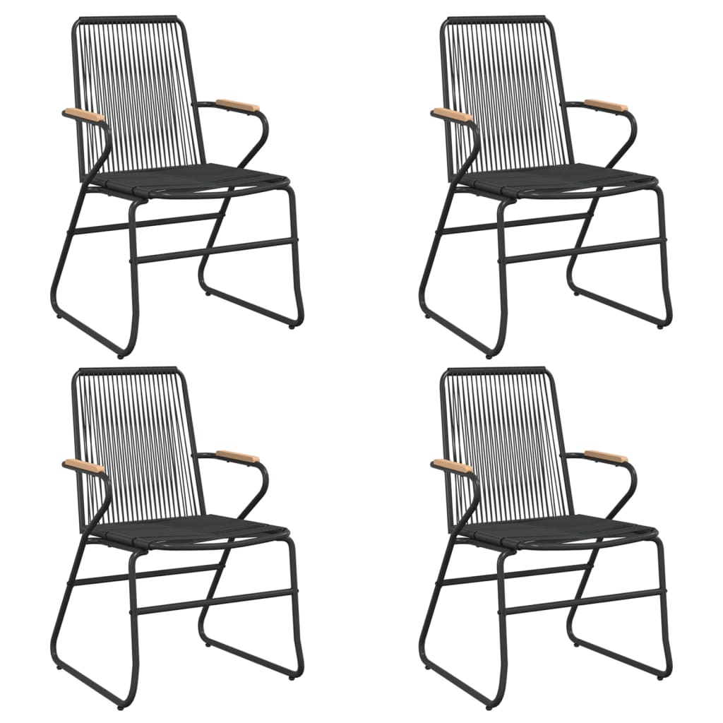 Vidaxl 5-Piece Garden Furniture Set, Black, PVC Rattan