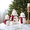 Cute Plush Christmas Snowman Doll Ornaments Merry Christmas Decoration for Home New Year Party Pendant Kids Gift Favors