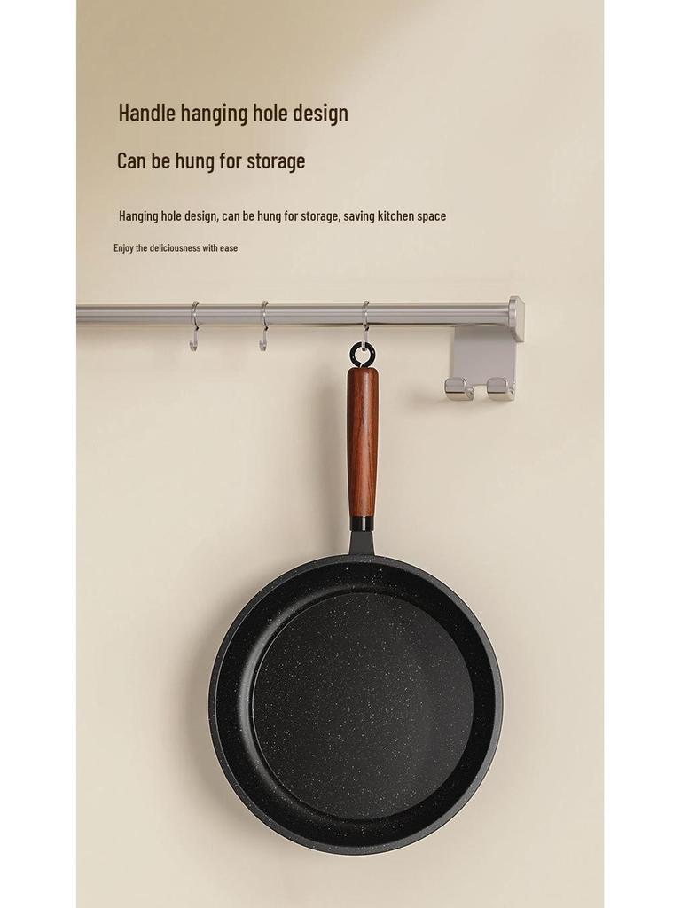 Multifunctional Maifan Stone Non-stick Flat Bottom Frying Pan for Household and Stovetop Use