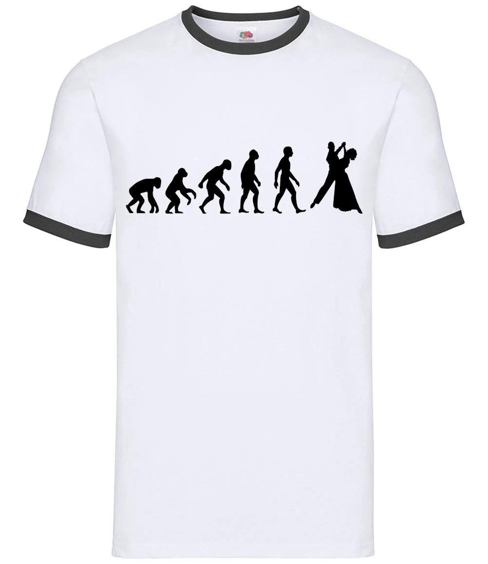 Evolution Of Man Ballroom Dancing - Mens Ringer - Dancer Dance Ball Room XXL