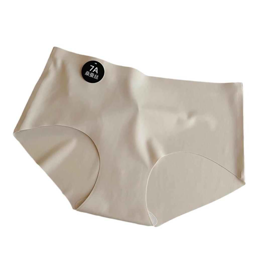 7A Nahtlose Damen Unterwäsche mit mittlerer Leibhöhe aus Maulbeerseide mit antibakteriellem Schritt für Teenager - Kein Verrutschen, Sport Yoga, Eis-Seide, Heißer Verkäufer