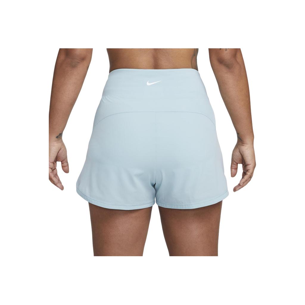 Nike Bliss Solid High Waist Straight Regular Shorts Women Shorts Cyan DX6018-442