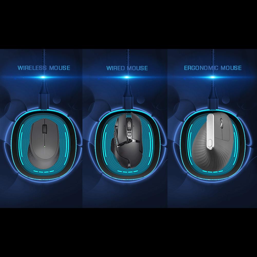 Niewykrywalny Jiggler Myszy Automatyczny Ruszacz Myszy Komputerowej Światła RGB Mysz z Timerem Włącznik/Wyłącznik do Komputera