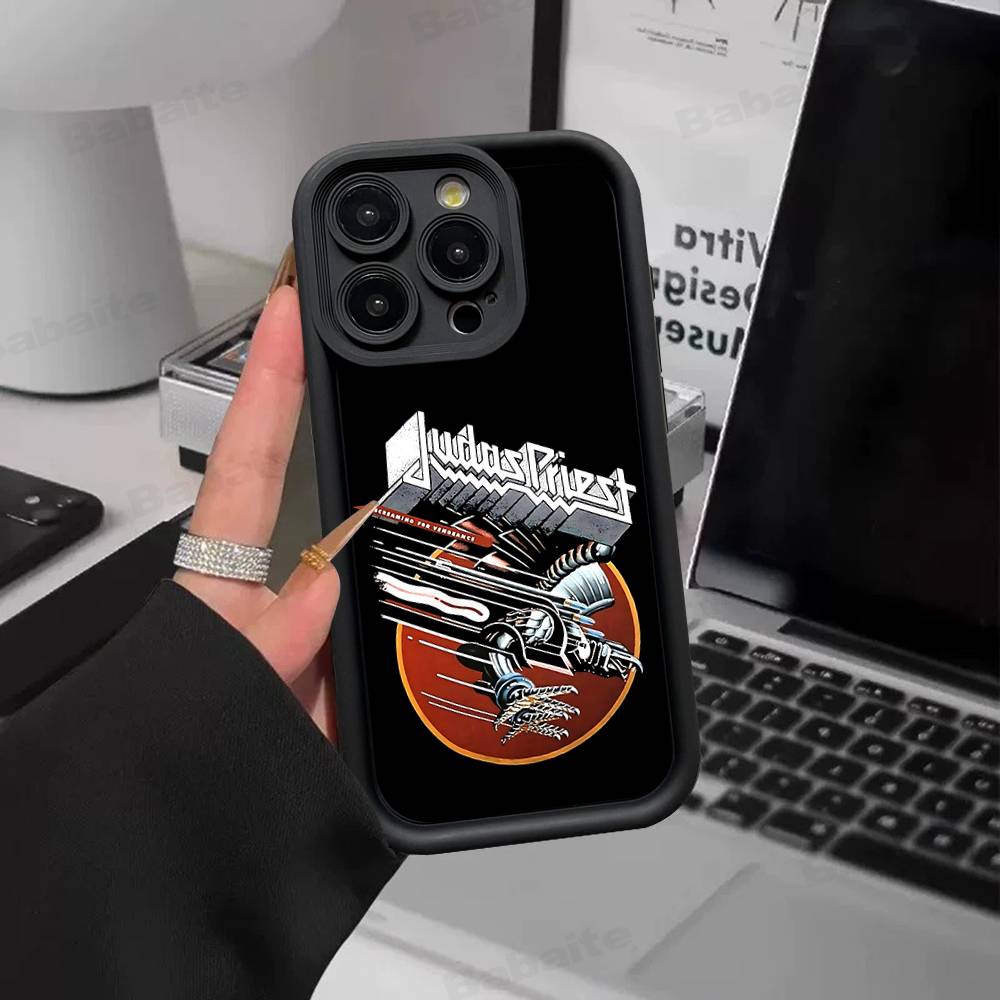 Band J-Judas P-Priest Handyhülle Für IPhone 17 16 15 14 13 12 11 Air Plus Pro Max Weiche Rückabdeckung