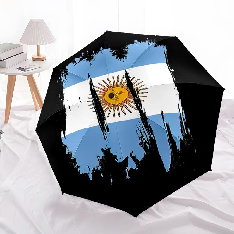 1pc Football team Umbrella Portable Folding Umbrella Iron Frame Hole Bone Structure Outdoor Home Umbrella