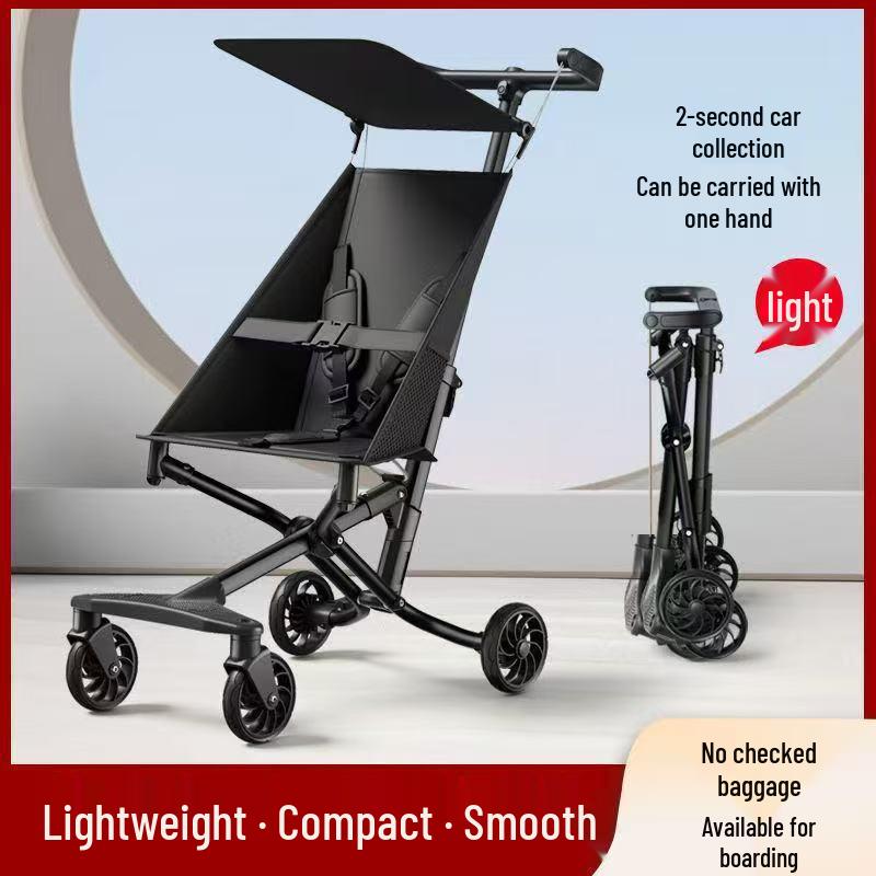 Compacte opvouwbare paraplu kinderwagen: Lichtgewicht, Reisvriendelijk en Klaar voor het Vliegtuig voor het Comfort van uw Baby.