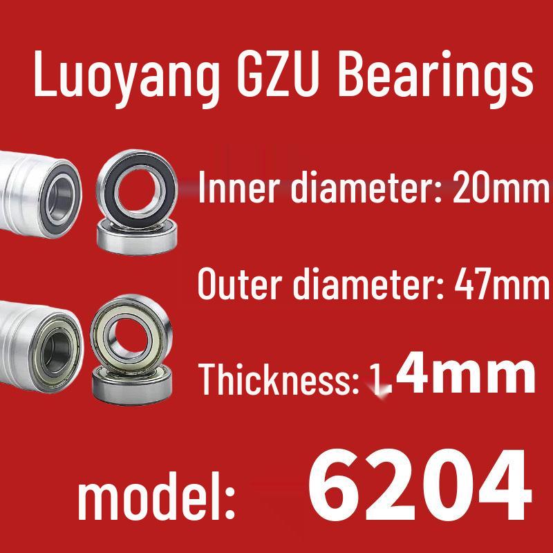 Luoyang Yüksek Kaliteli Dayanıklı Aşınmaya Dayanıklı Derin Kanallı Bilyalı Rulman 6200-6206 Serisi