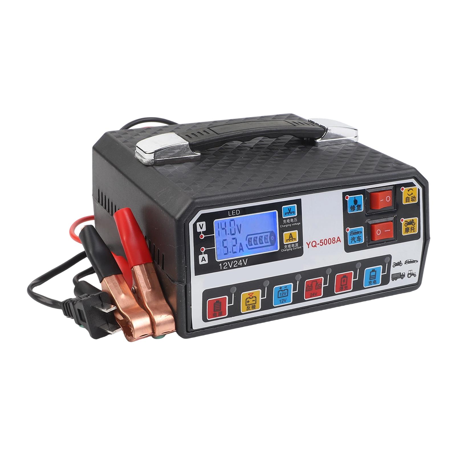 

Car Battery Charger 12V 24V 500A Intelligent Pulse Repair Technology with LCD Display and Reverse Connection Protection China Mainland