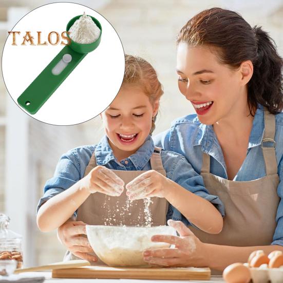 Precision Powder Scoop with Slide Funnel Mess-Free Measuring Spoon for Protein Coffee Detergent BPA-Free Plastic Portion Control Tool