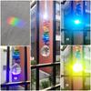 Sparkling K9 Crystal Glass Crystal Car Hanging Rainbow Suncatcher Beautiful Balcony Garden Hanging Ornament A1