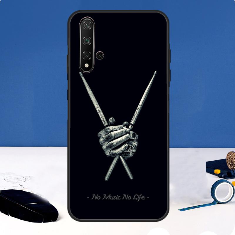 Musical Instrument Drum Case For Huawei Nova 12i 7i 8i 11i 12s 11 9 10 SE Y60 Y61 Y70 Y72 Y73 Y90 Y91 P30 P40 Lite