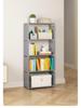 Large Combination Bookshelf: Floor-Standing Storage Rack with Desktop Steel Pipe Shelves for Kids