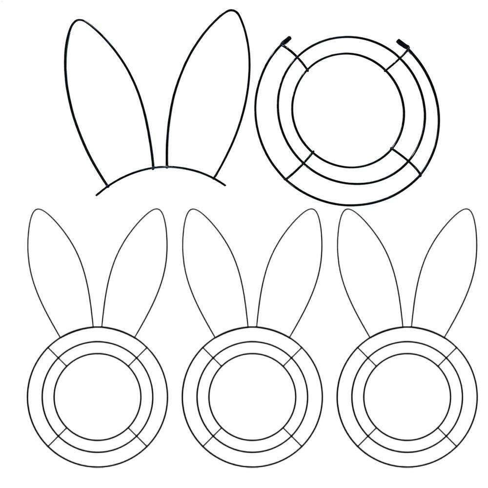 Easter wreath frame Easter bunny egg and turnip shaped wreath frame for Easter DIY crafts, Easter holiday hanging decorations