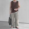 Onl Layered Henley Neck Tank Top Ribbed