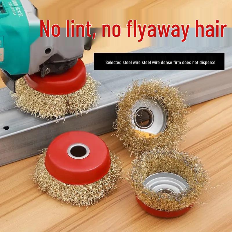 Steel Wire Wheel for Rust Removal & Polishing - Angle Grinder Brush