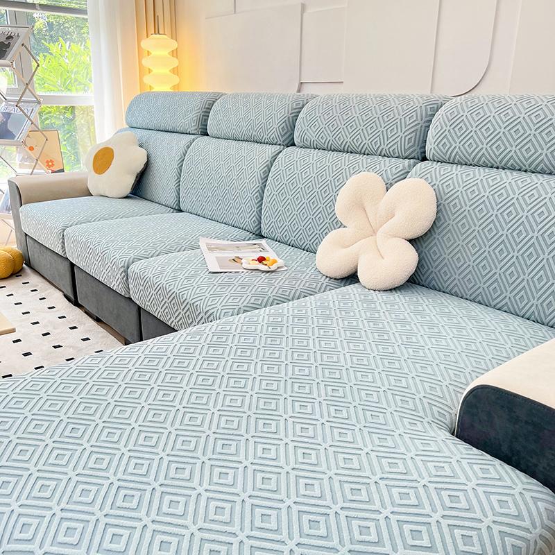 Jacquard Sofa Seat Cushion Covers For Living Room Anti-Slip Anti-Dust Wear-Resistant Elastic Couch Cover Furniture Protector 1Pc