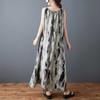 Women's New Fashionable Loose Chiffon Printed Dress Long Skirt