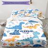 3pcs Custom Name Dinosaur Bedding Set Duvet Cover Closure Includes 1 Duvet Cover & 2 Pillowcases, Soft and Comfortable for All Seasons.