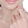 BELLA BOX Fashion Open Rings For Women With Zircon Pink Heart Shape Wedding Luxury Jewelry