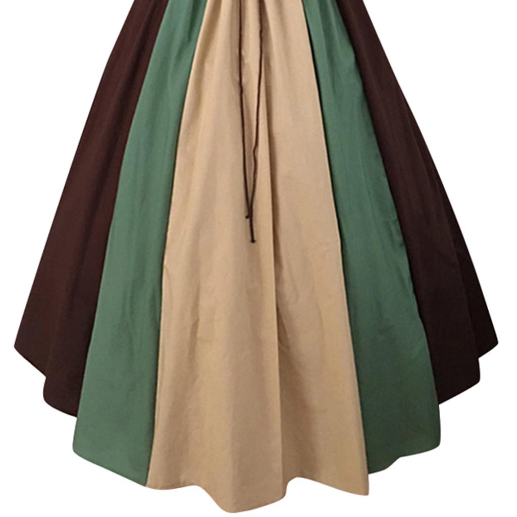 Fashion  New Women  Vintage Gothic Patchwork Lace Sexy  Neck Dress