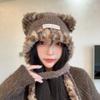 Autumn and Winter Plush Bucket Hat Shows Small Face Versatile Basin Hat Keeps Warm Foreign Style Reduces Age Cute Temperament Knitted Hat