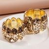 Temperament Leopard Print Cuff Bangles Europe American Style Exaggerated Bracelet  Decoration