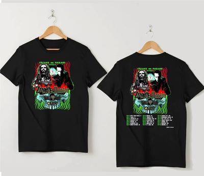 Rob Zombie 2026 Tour Freaks On Parade Concert T-Shirt Fan Gift Unisex T-Shirt