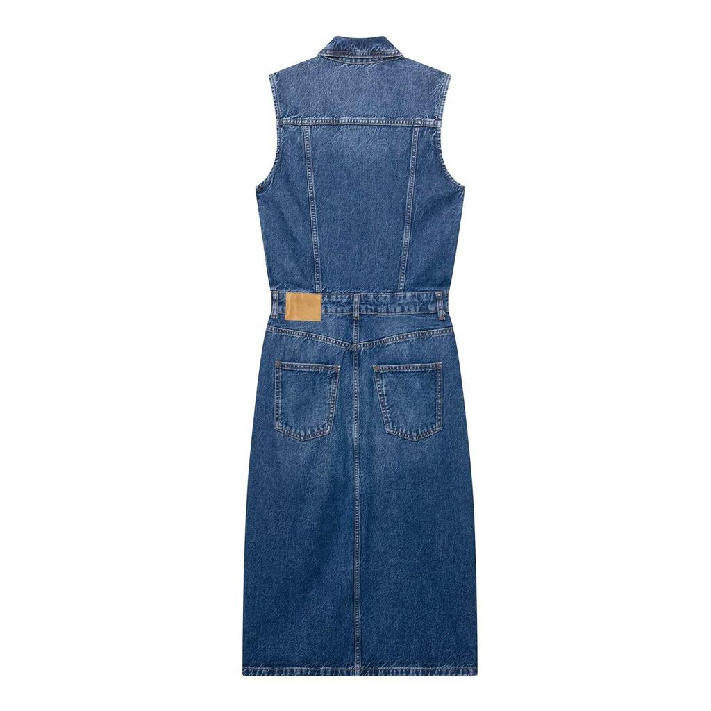 TAOP&ZA Women’s Slimming Front Slit Denim Dress – Spring/Summer Collection