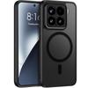 Case for Xiaomi 15, for MagSafe, ERBORD Matt Case, Black + Screen Glass