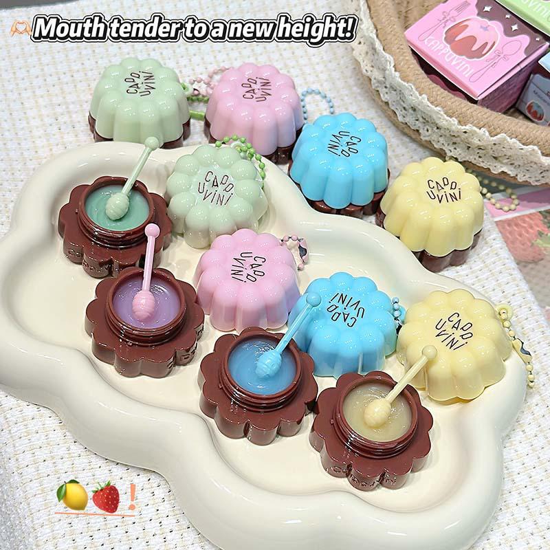 CAPPVINI Macaron Hydrating Lip Mask: Moisturizes, Smooths Lip Lines, and Exfoliates for Perfect Student Party Makeup.