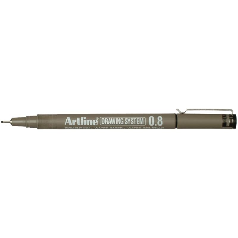 Artline Fine Drawing System Pen - Black 0.8 Mm Writing Width