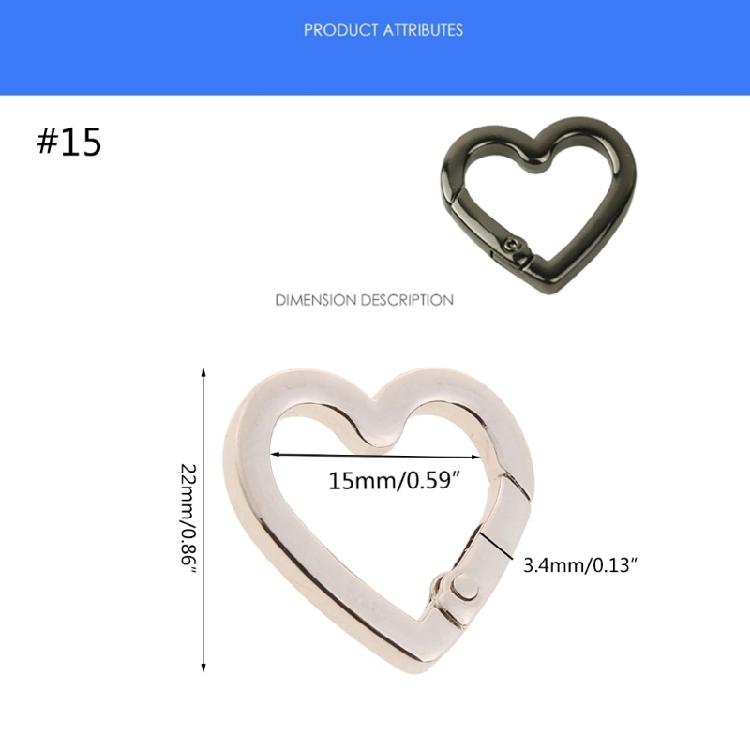 Karabiner Herzclip Verschluss Federkarabiner Schlüsselanhänger Schlüssel Organizer Clips