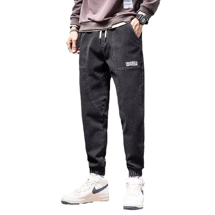 Jeans Men's Spring and Autumn New Korean Version Trendy Brand Large Size Loose Harlan Pants Youth Fashion Casual Leggings