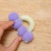 3pcs Cute Plush Ball Cat Toy Elastic Mesh Tube Kitten Pet Toy