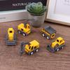 5Pcs/Set Educational Children'S Toy Building Blocks Engineering Vehicle Model Mini Cars Excavator Crane Dump Truck