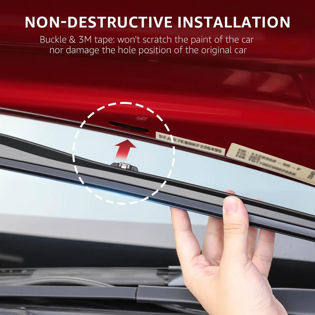 for Tesla Model 3 Front Hood Seal Strip Front Trunk Water Retaining Strip Weather Stripping Rubber Accessories     (Not Suitable for 2024,2025)